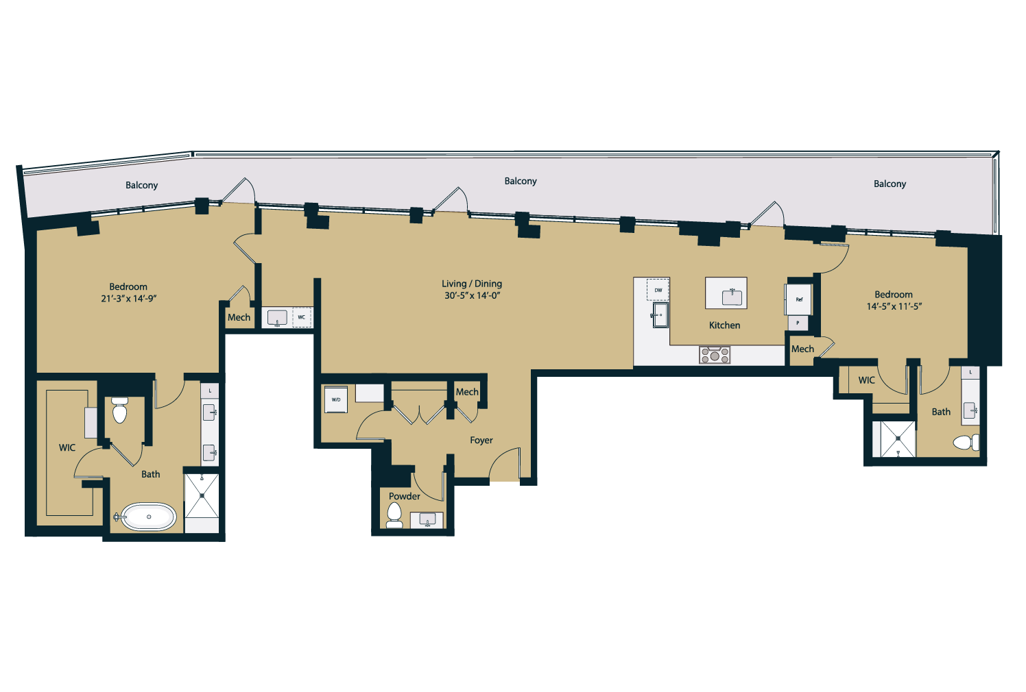 Floor plan layout diagram for PH7